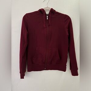 Maroon Ambiance Zip Up Sweater